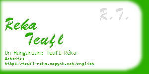 reka teufl business card